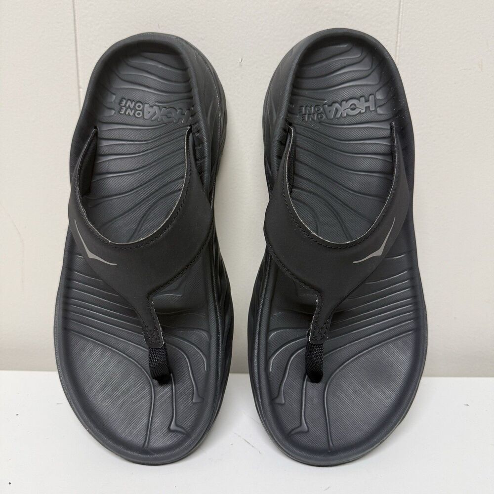 Hoka One One Ora Recovery Thong Sandals Comfort Flip Flop Men 8 Women 10 EUC